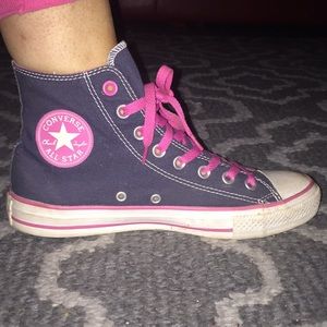 Cute Pink and Blue Converse high tops
